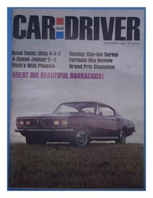 Car and Driver December 1966 Barracuda Magazine - Image 1