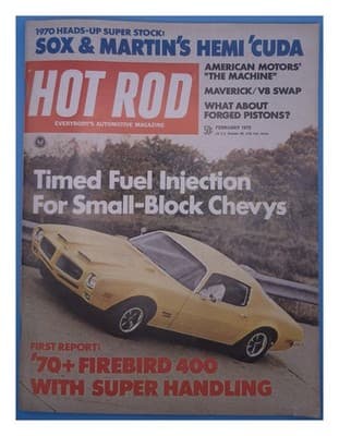 Hot Rod February 1970 Sox & Martin Hemi Cuda Magazine - Image 1