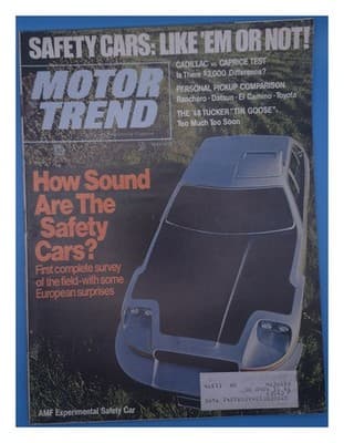 Motor Trend May 1971 Safety Cars Like 'Em or Not Magazine - Image 1