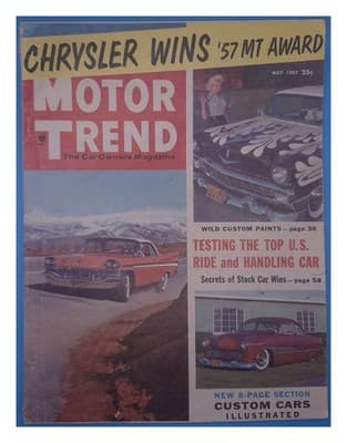 Motor Trend May 1957 Chrysler Wins MT Award Magazine - Image 1