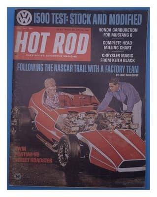 Hot Rod July 1967 Twin Pontiac V8 Street Roadster Magazine - Image 1