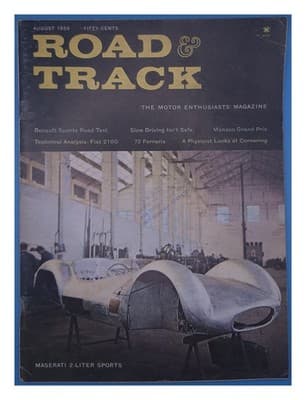 Road & Track August 1959 Maserati Monaco Grand Prix Magazine - Image 1