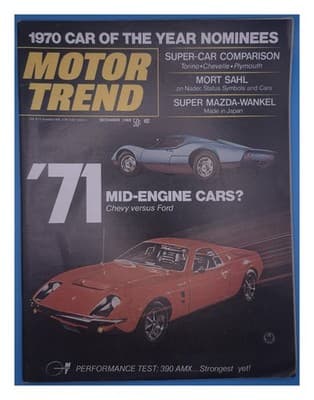 Motor Trend December 1969 1970 Car of Year Torino Chevelle Plymouth Magazine - Image 1