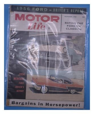 Motor Life November 1955 1956 Ford Mercury Foreign Classics Car Magazine - Image 1