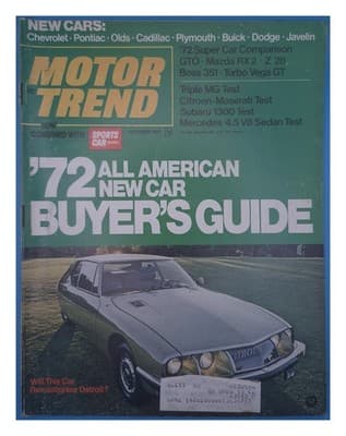 Motor Trend October 1971 All American New Car Buyer's Guide Magazine - Image 1