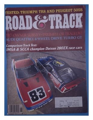Road & Track June 1980 Datsun 280ZX Race Cars Magazine - Image 1