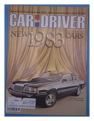 Car and Driver October 1982 Ford Thunderbird New 1983 Cars Magazine - Image 1