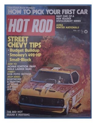 Hot Rod April 1973 Mustang Chevy Mopar Magazine - Image 1