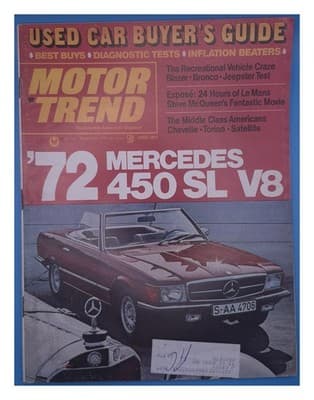 Motor Trend June 1971 Used Car Buyer's Guide Mercedes 450SL Magazine - Image 1