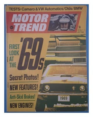 Motor Trend July 1968 Camaro VW Olds BMW Tests First Look 1969s Magazine - Image 1