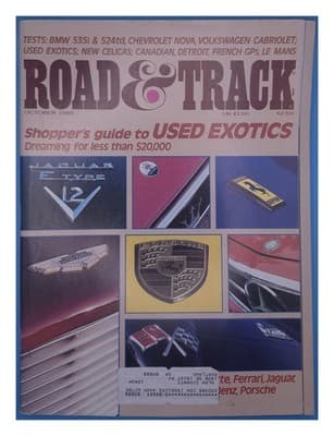Road & Track October 1985 Used Exotics BMW 535i Chevrolet Nova Magazine - Image 1