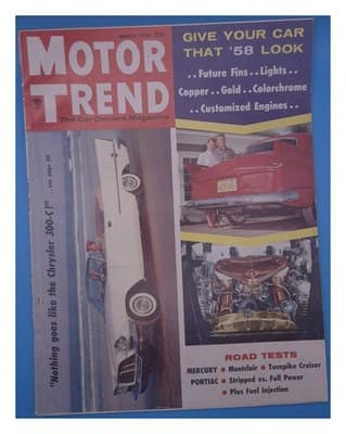 Motor Trend March 1957 Chrysler 300-C Car Magazine - Image 1