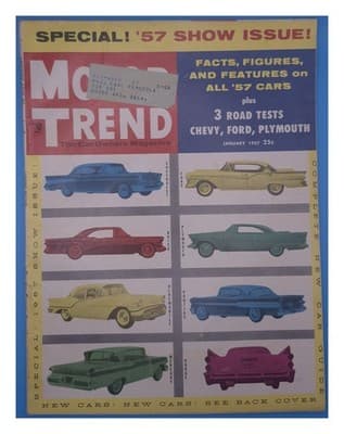 Motor Trend February 1957 Ford's 1958 E-Car Magazine - Thumbnail 3
