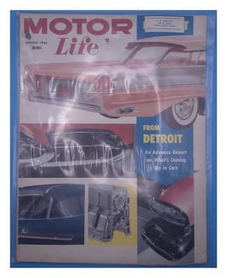 Motor Life August 1956 Upcoming Cars Detroit Magazine - Image 1