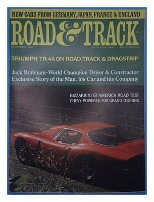Road & Track December 1966 New Cars from Germany Japan France & England Magazine - Image 1