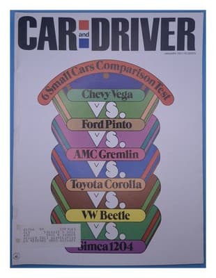 Car and Driver January 1971 6 Small Cars Comparison Test Magazine - Image 1