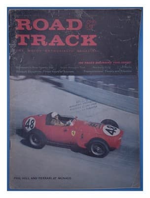 Road & Track September 1959 Phil Hill Ferrari Monaco Magazine - Image 1