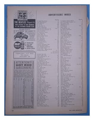 Hot Rod January 1965 Ford Overhead Cam 427 Hemi and Jets Magazine - Thumbnail 2