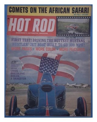 Hot Rod June 1964 Mustang Test, Dragster & Jet Boat Magazine - Image 1
