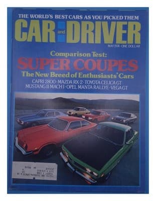 Car and Driver May 1974 Super Coupes Comparison Test Magazine - Image 1