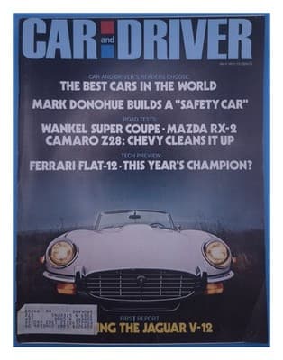 Car and Driver May 1971 Best Cars Jaguar V-12 Magazine - Image 1