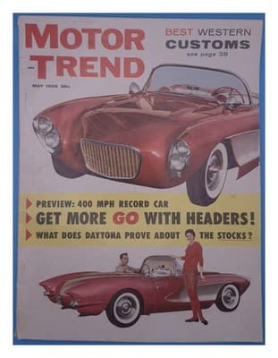 Motor Trend May 1959 Best Western Customs 400 MPH Record Car Magazine - Image 1