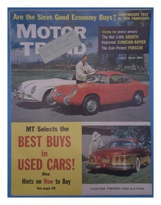 Motor Trend July 1958 Sixes Economy Buys & Newest Imports Magazine - Image 1