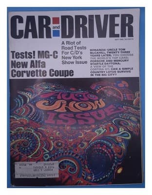 Car and Driver May 1968 MG-C Alfa Corvette Coupe Auto Magazine - Image 1