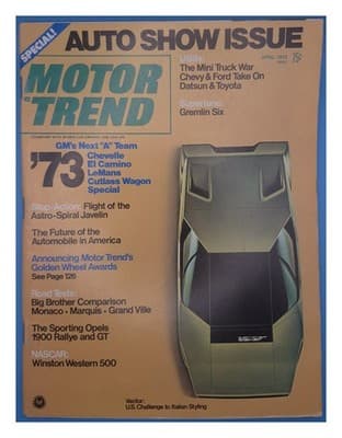 Motor Trend April 1972 Vector US Challenge Magazine - Image 1