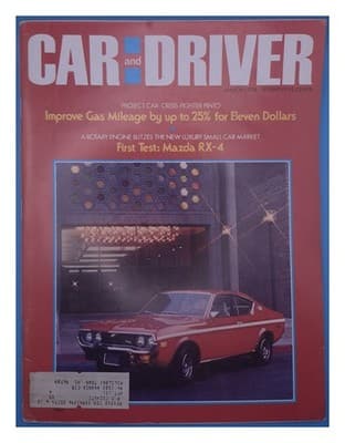Car and Driver March 1974 Pinto Mazda RX-4 Rotary Engine Magazine - Image 1