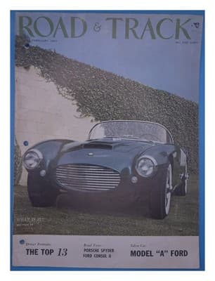 Road & Track February 1957 Porsche Spyder Ford Consul II Model A Magazine - Image 1