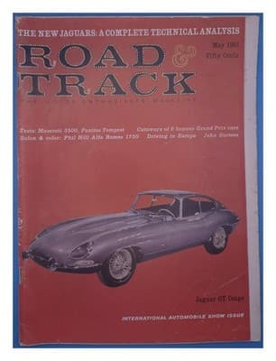 Road & Track May 1961 Jaguar Technical Analysis Magazine - Image 1