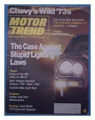 Motor Trend July 1972 Chevy's Wild '73s Magazine - Image 1