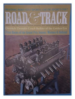 Road & Track August 1964 Mustang Road Test Magazine - Image 1