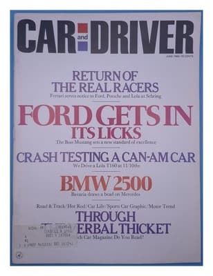 Car and Driver June 1969 BMW 2500 Racing Magazine - Image 1