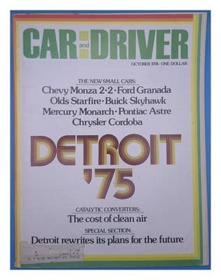 Car and Driver October 1974 New Small Cars Detroit Magazine - Image 1