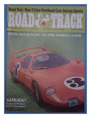 Road & Track November 1967 Samurai Race Car Magazine - Image 1
