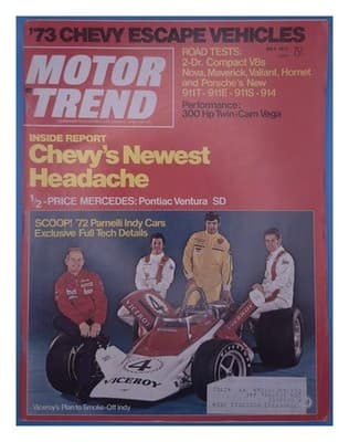 Motor Trend May 1972 Parnelli Indy Cars Magazine - Image 1