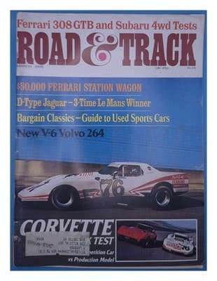 Road & Track March 1976 Corvette Sebring Magazine - Image 1