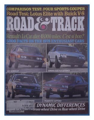 Road & Track February 1978 Four Sports Coupes Comparison Test Magazine - Image 1