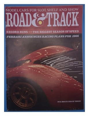 Road & Track March 1966 Ferrari Racing Plans Magazine - Image 1