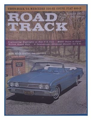 Road & Track November 1961 Buick Special Convertible Magazine - Image 1