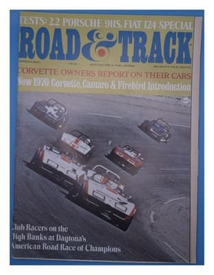 Road & Track March 1970 Corvette Porsche Daytona Racing Magazine - Image 1