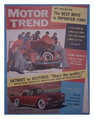 Motor Trend April 1958 Imported Cars Candy-Apple Customs Magazine - Image 1
