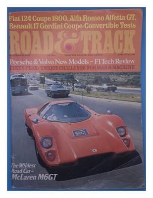 Road & Track December 1974 Pikes Peak & McLaren M6GT Magazine - Image 1