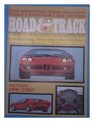 Road & Track December 1972 Mid-Engine BMW Turbo Car Magazine - Image 1