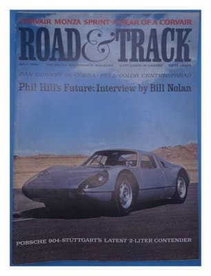 Road & Track July 1964 Porsche 904 Corvair Monza Sprint Magazine - Image 1