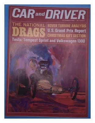 Car and Driver December 1965 Drag Racing Car Magazine - Image 1