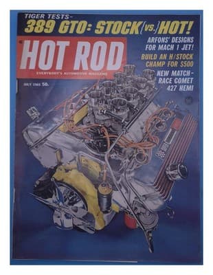 Hot Rod July 1965 Tiger Tests 389 GTO Magazine - Image 1