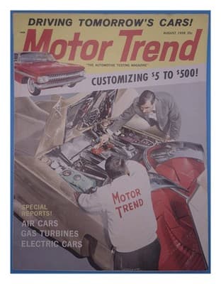 Motor Trend August 1959 Driving Tomorrow's Cars Customizing Magazine - Image 1